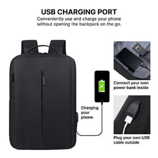 15.6" WAYU Laptop Backpack with External USB Port 04